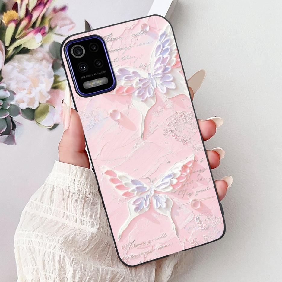 For LG K52 K62 2020 Case LM-K520 LM-K525 Stylish Love Heart Painted Cover Soft TPU Phone Case For LG K62 K 52 LGK52 LGK62 Fundas