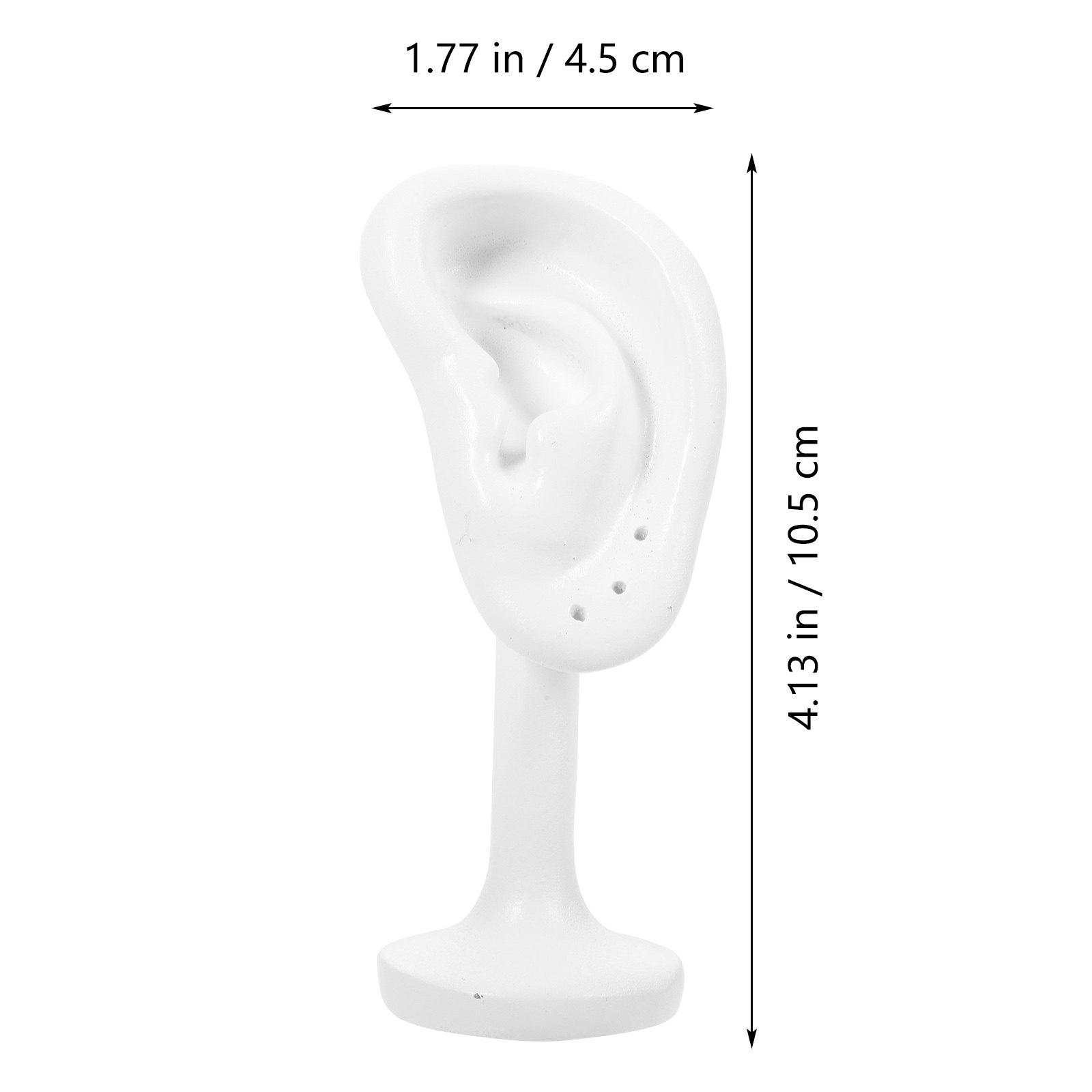 

Ear Shaped Jewelry Display Holder Earring Stand Stable Desktop Organizer for Ear Studs Home Retail Store Showcase Jewelry Rack білий