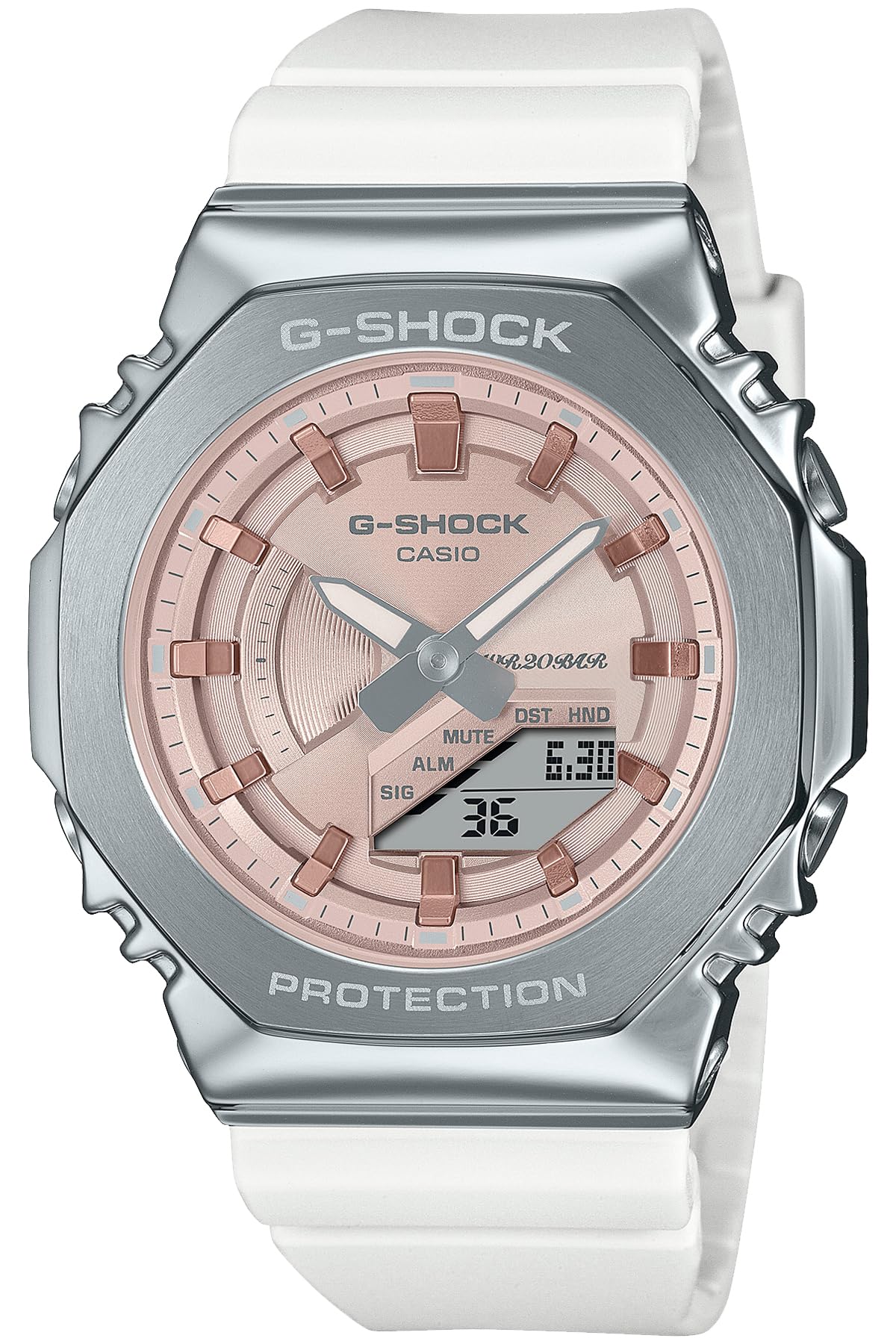 

Casio PRECIOUS HEART SELECTION Metal Covered Model White Watch G-Shock Mid-Size GM-S2100WS-7AJF Women s