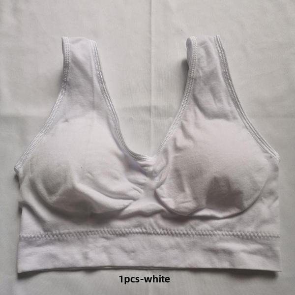 3pcs Women's Sports Bra Wirefree Yoga Bras Tank Top High Intensity Push Up Large Size S~6XL
