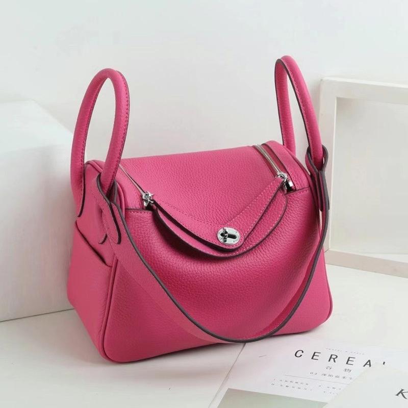 Cross-border Foreign Trade First-layer Cowhide Pillow Bag Fashionable Versatile LD Bag Doctor Bag Large Capacity Underarm Shoulder Bag Women