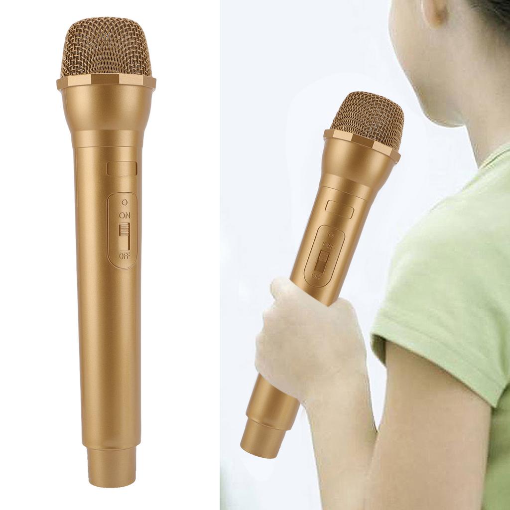 Simulated Microphone ABS Lightweight Rlistic Handheld Mic Prop for Speech Practice Cosplay Photography