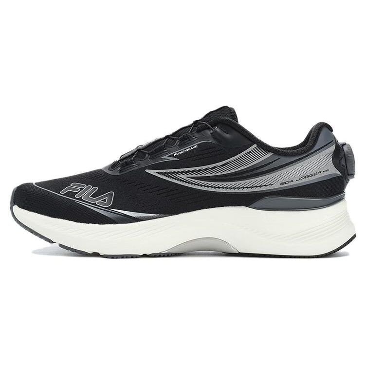 FILA Boa Jogger Ms Fashion Comfortable Fabric Synthetic Leather Low Top Casual Running Shoes Men sneaker Black Gray A12M321114FBC