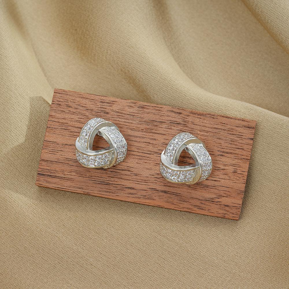 Boucles d'oreilles tendance pour femmes et ensemble collier tempérament diamant complet