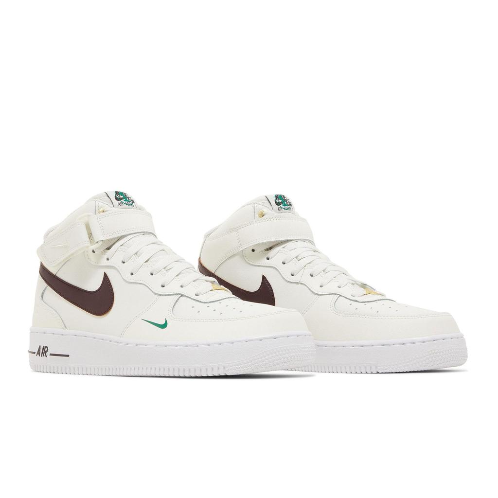 Nike Air Force 1 Mid '07 LV8 '40th Anniversary - Sail Brown Basalt' (Unisex) Sail / Malachite / White / Brown Basalt Skateboard Shoes DR9513 100