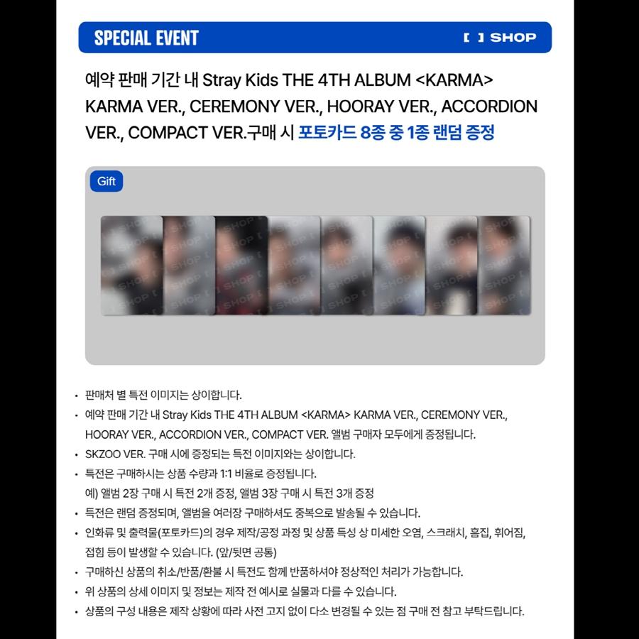[Vorbestellung] Stray Kids - das 4. Album [KARMA] COMPACT Ver. (+Online-Vorteil)