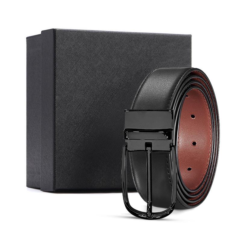 

Genuine leather yellow brown bottom two-layer cowhide automatic buckle belt cowhide genuine leather 120cm