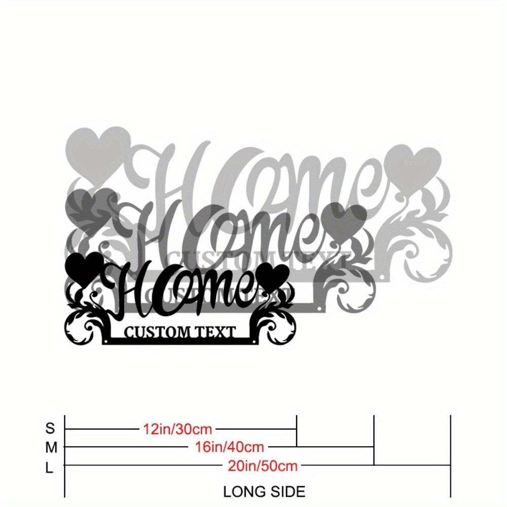 Custom Metal Sign Engraved Names Couple Gift Wall Art Home Decor 30cm