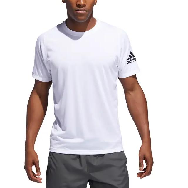 adidas Sport Ultimate Solid Color Comfortable Crew Neck Straight Cut Short Sleeve T-Shirt Men Tops White DU1435