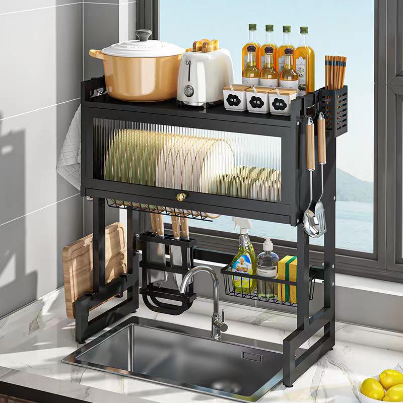 Multi-functional Dustproof Kitchen Countertop Storage Rack