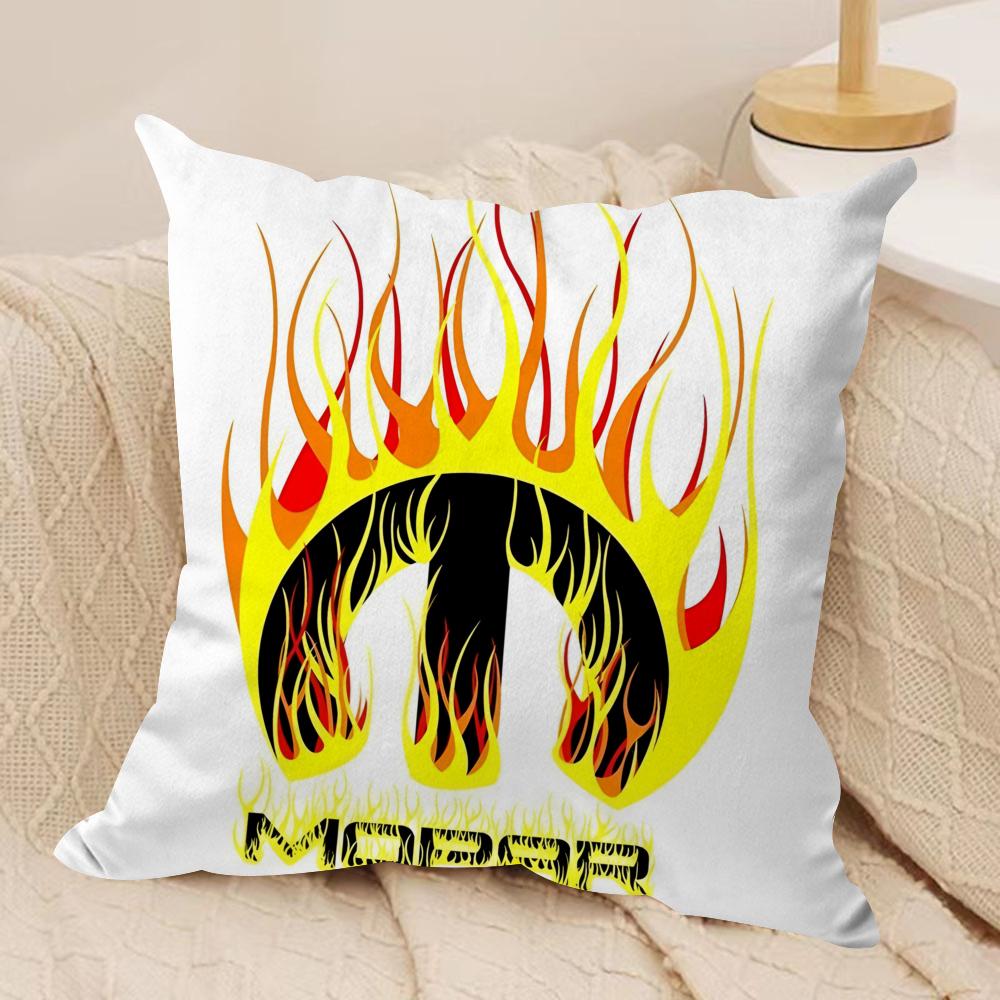 Klassische MMopar Kissenbezüge Kurzer Plüsch Beidseitiger Druck Quadratische Dekokissen für Sofa Zuhause