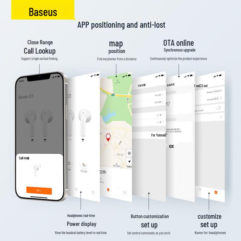 Écouteurs Bluetooth Baseus E3