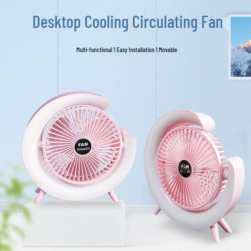 New Mini USB-Charging Moon Fan: Silent Desktop Circulation for Home or Dormitory