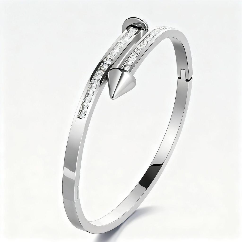 Women's Three-Color Zirconium Titanium Steel Bracelet