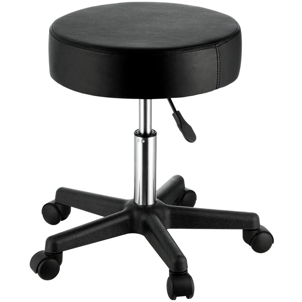 Rolling Stools with Wheels, 400 LBS Weight Capacity Adjustable Height Stool with Ultra-Thick Seat Cushion, Swivel Stools Chair for Salon, Bar, Home,