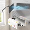 Space Saving Magnetic Paper Towel Holder Wall Mounted Cling Film Storage Rack  Cabinet