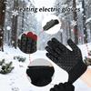 Heated Touchscreen Gloves USB Heating Thermal Mittens For Women Men Winter Outdoor Cycling Running Skiing Mountaineering