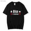 Anime Alice In Borderland T-shirts Tecknad 100% Bomull Herr T-shirt Hip-hop T-shirts Mode Toppar Estetisk Manga Sommarkläder