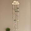 2 Pcs Wooden Cloud Hair Clip Organizer with Princess Headband Accessories, DIY Storage Hanging Pendant for Office Home Desktop Tabletop Organizer