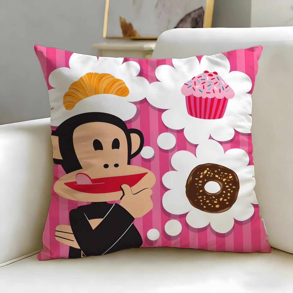 classic brand Paul Frank Cushion Cover Soft  EasyWash Pillow Case  Versatile for Couch Bed Travel and Office