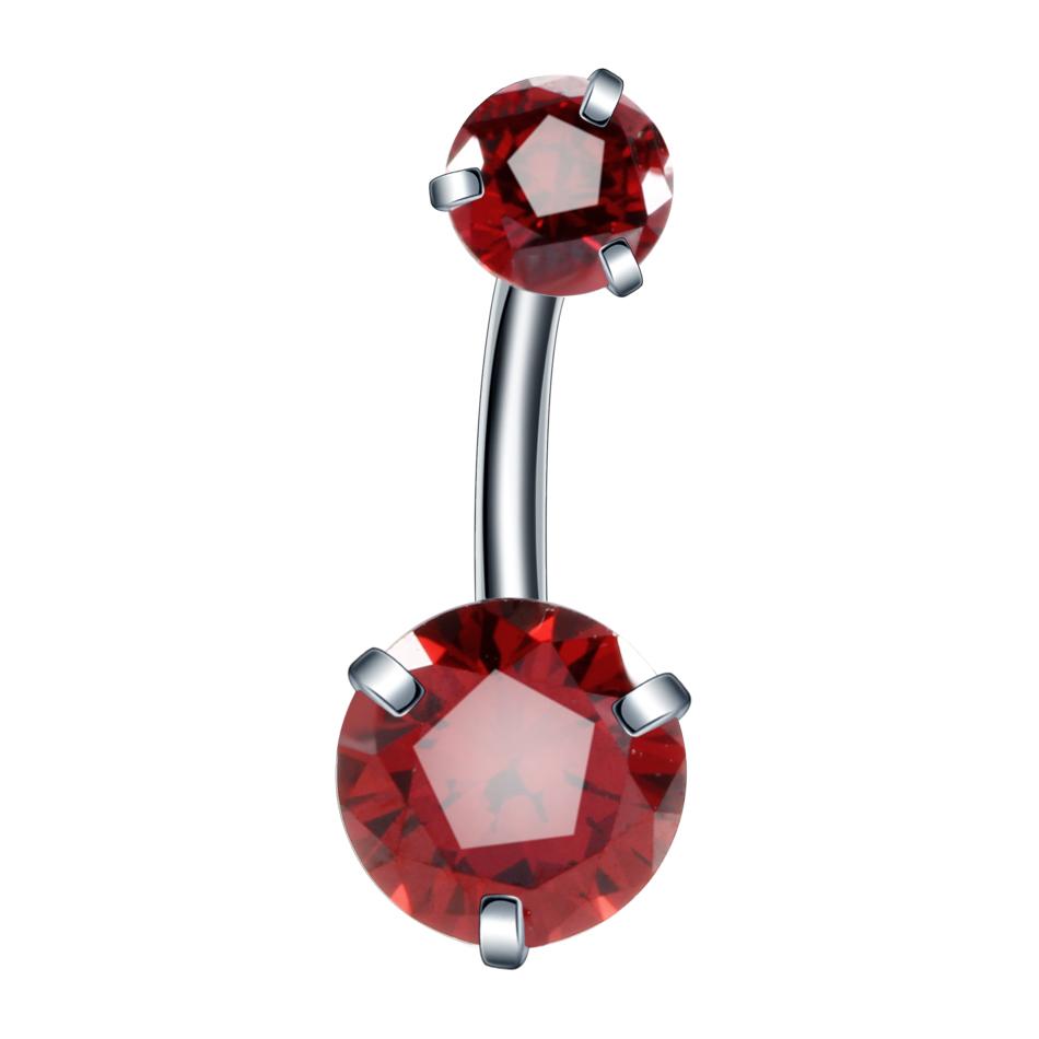 1PC Surgical Steel Crystal Belly Button Piercings 14G Heart Belly Piercing CZ Navel Ring Nombril Belly Rings Sexy Women Jewelry
