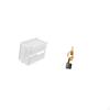 Modern Acrylic Tissue Dispenser And Abstract Art Resin Sculpture for Stylish Wall Mounted Toilet