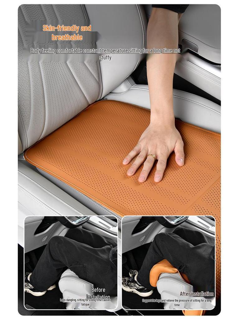 Universal Car Seat Leg Rest Cushion for Front & Rear Rows - Extended Length for Sedans & SUVs