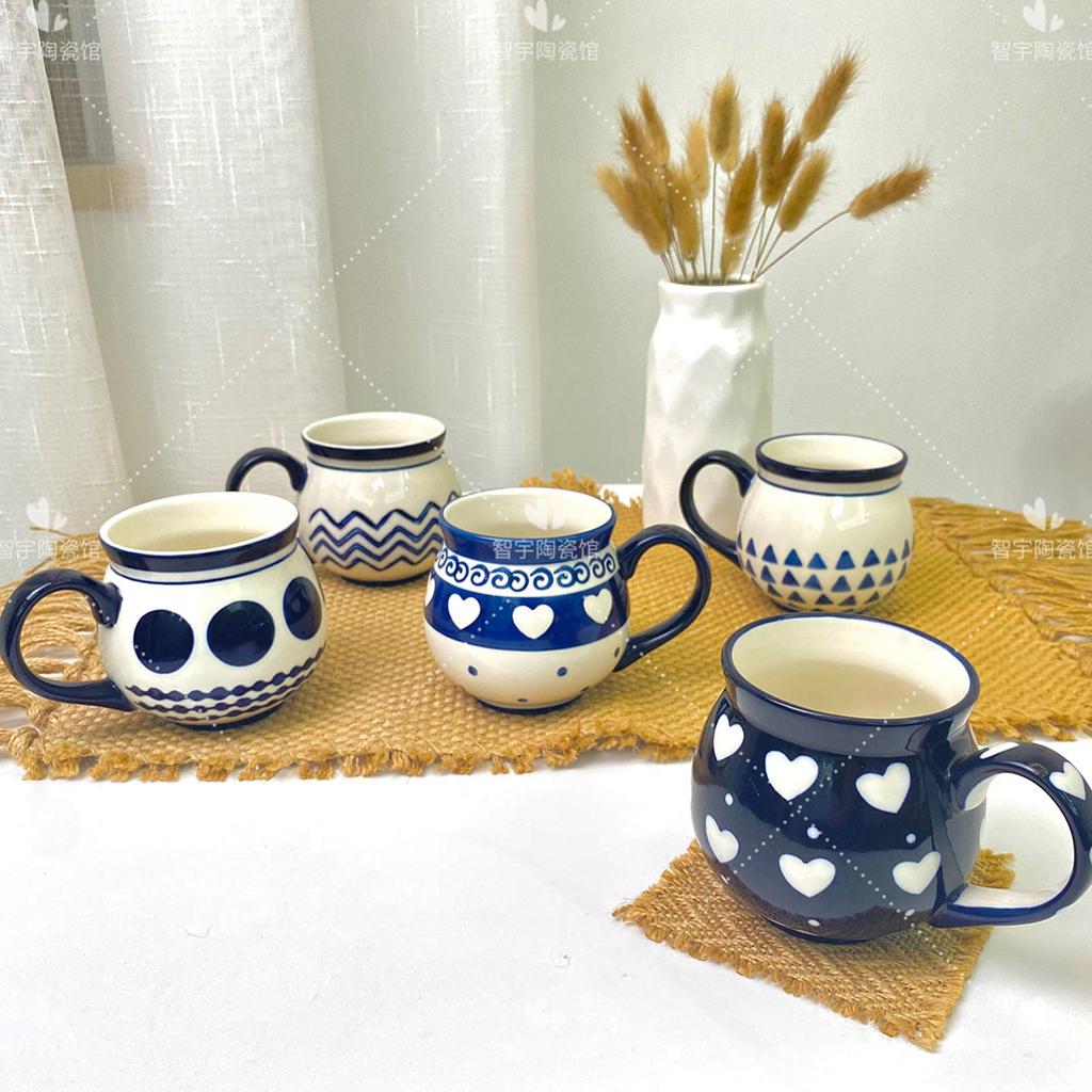 New Mug Polish Cup Milk Coffee Cups Breakfast Ceramic High Appearance Large Capacity Gift Drinkware