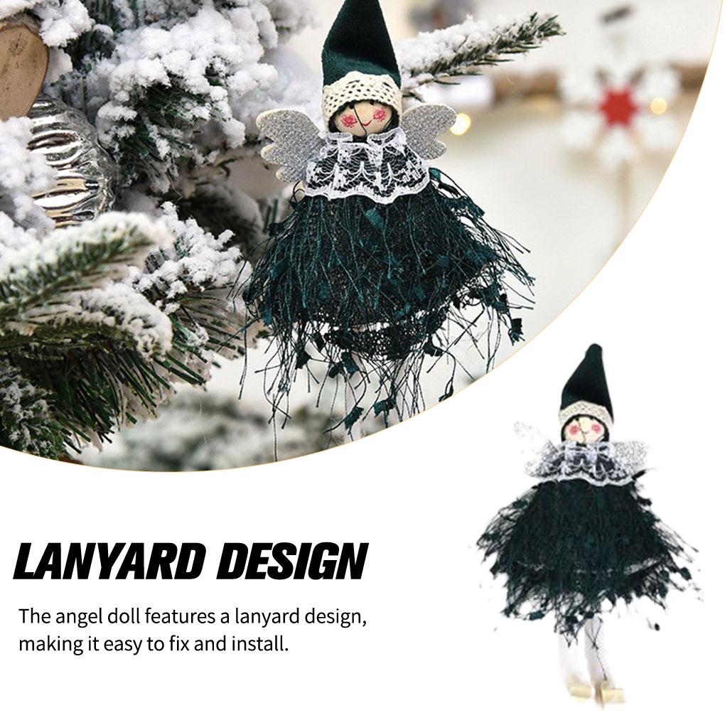Christmas Angel Dolls Home Adornment Hanging Decor Prop Adorable Festival Pendants Xmas Tree Pendant Holiday Adornments Props