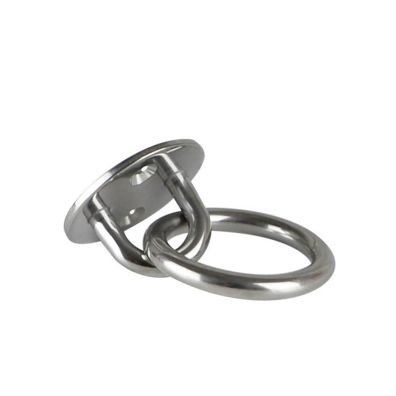 M5 Ceiling Hook Pad Eye Plate 304 Stainless Steel Wall Mount Hook Heavy Duty for Hanging Sunshade Buckle Fittings With Circular Door Buckle