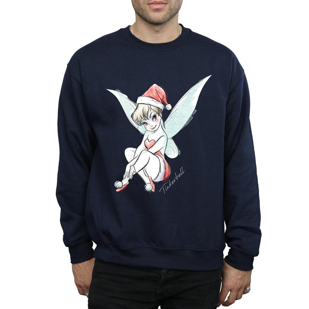 Disney Mens Tinkerbell Christmas Fairy Sweatshirt