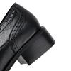 Comfortable Oxfords Flats Stylish Women's Perforated Heeled Brogue Wingtip Classic Lace-up Saddle Shoes Leather Walk Wear