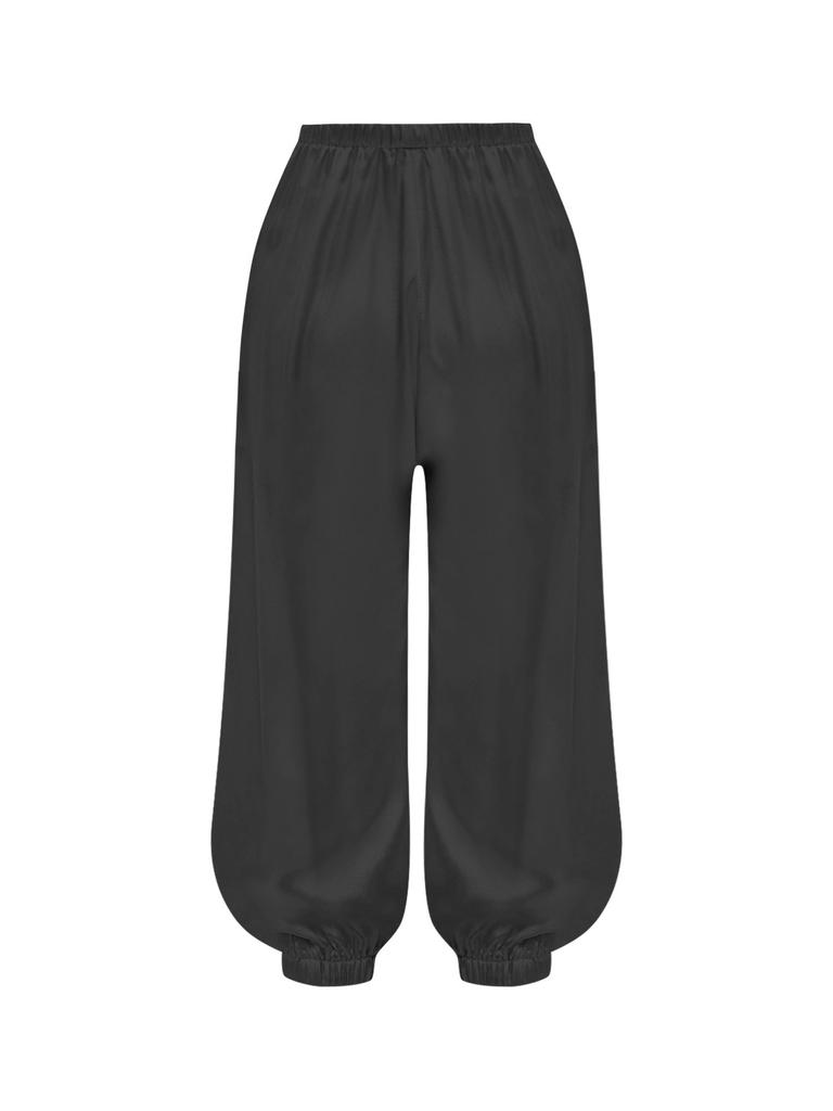 Dětská Kung Fu uniforma Oblečení pro bojová umění pro chlapce dívky Sada Tai Chi Wing Chun Elastický pas Jednobarevné kalhoty na vystoupení