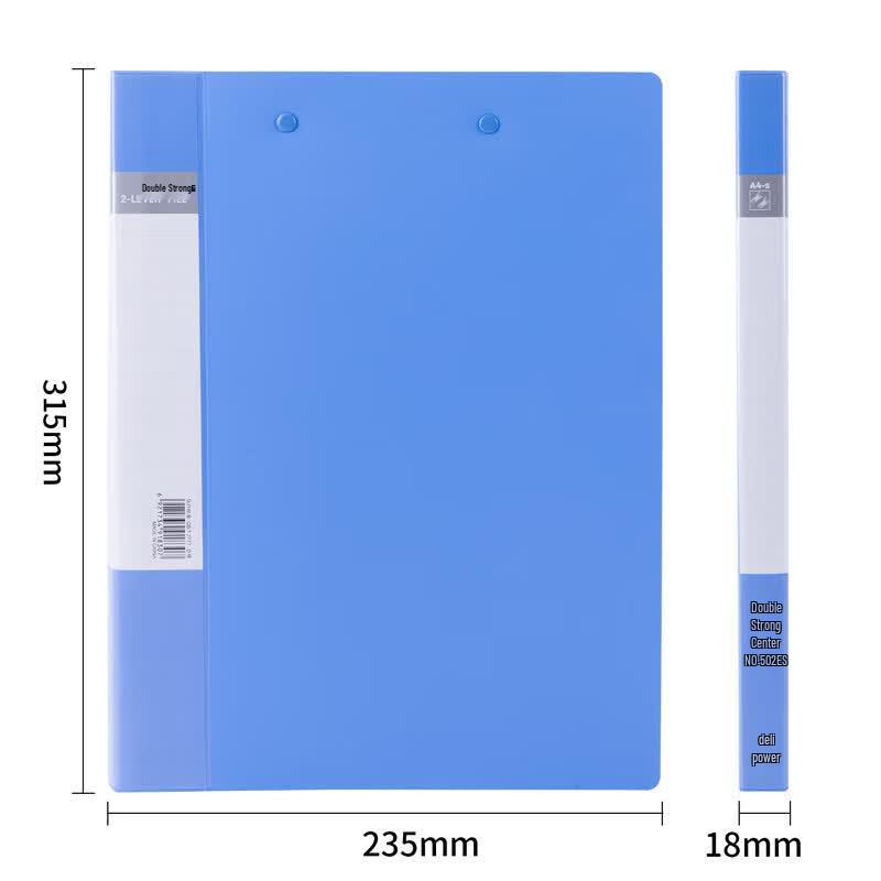 Deli 5302AS A4 Metal Double Clip File Folder