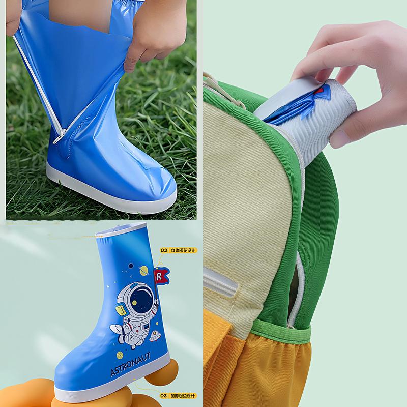 Fashion Fashion Dinosaur Shoe Covers Kids Waterproof Overshoes Child Washable Anti Skid Shoe Covers Boy Girl Durable Reusable Galoshes
