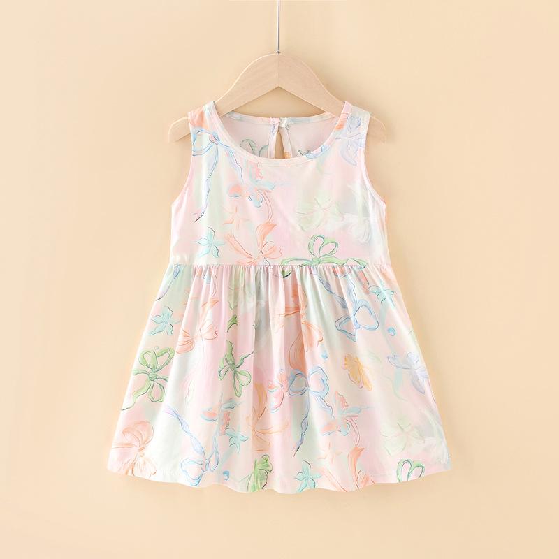 Mädchen Blumen Baumwolle Sommerkleid 2025 - Kleinkind & Baby Trageweste