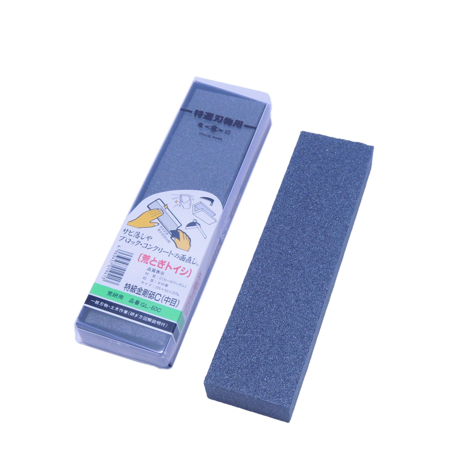 

Kamejirushi Special Grade Kongo Whetstone Medium Grain 205x50x25mm C#60 (Rough Whetstone) GL-60C