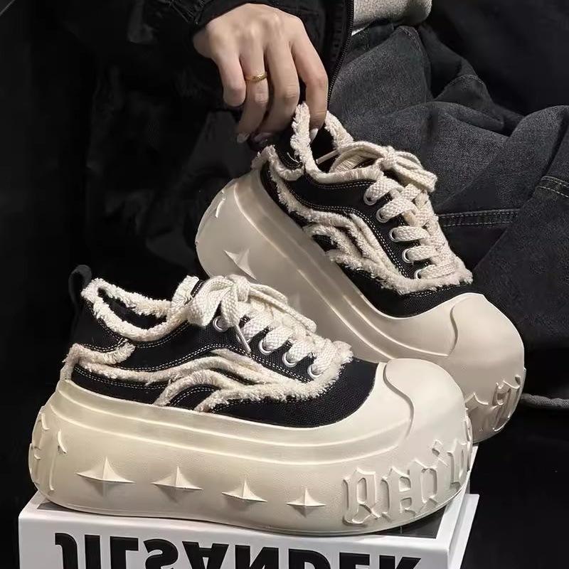 

Туфли на платформе с большой головой, женские летние парусиновые туфли, повседневные туфли на небольшой платформе 40