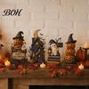 Vintage Haunted House Tiered Tray Decor Farmhouse Halloween Wooden Tabletop Decorations, Table Topper Signs, Spooky Nostalgic Party Favors Pumpkin