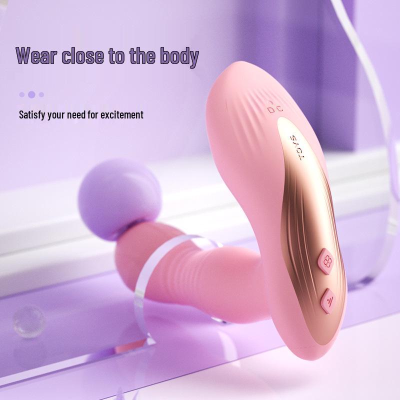 Silent Wearable Vibrator: Telescopic Massager & Intimate Masturbation Toy for Women