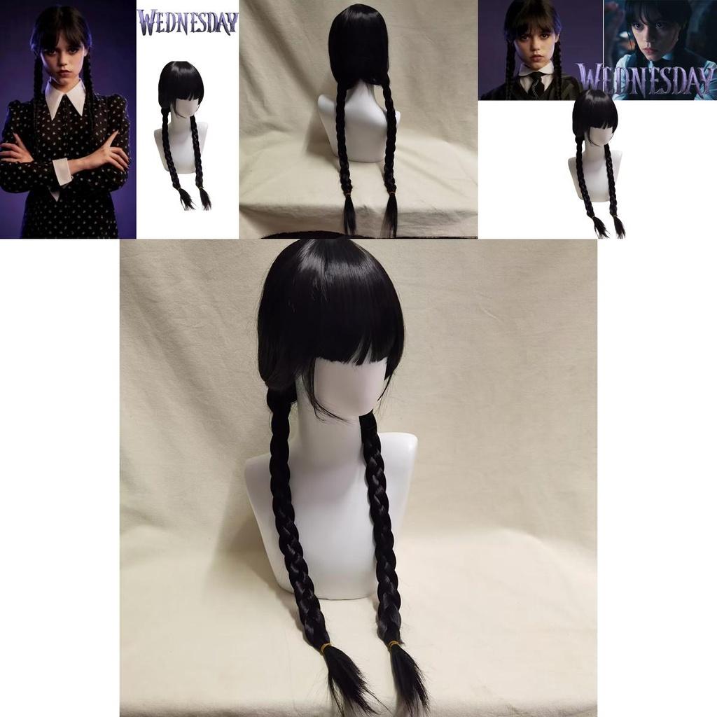 Wednesday Addams Braided Hair Perfect For Halloween Xmas Fancy Party