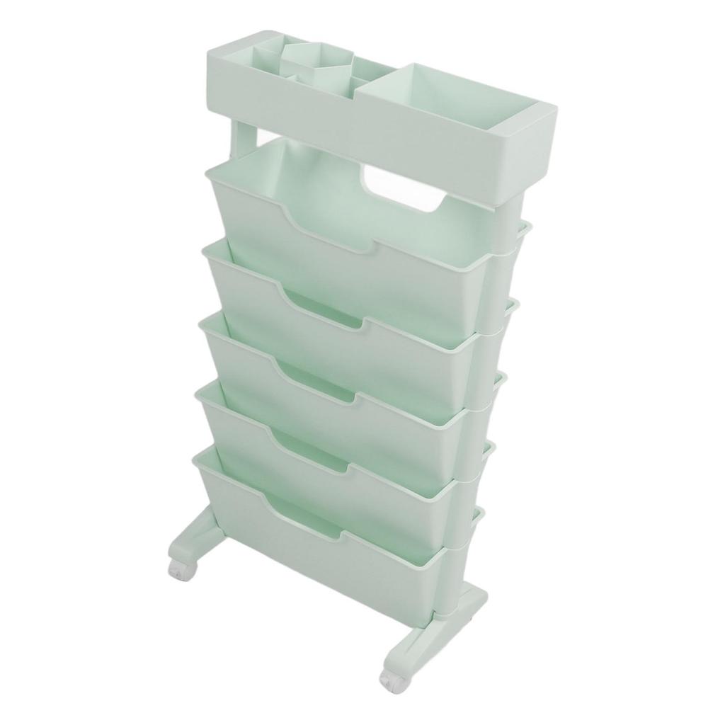 5 Tier Book Rack Multifunctional Removable Bookcase Multilayer Storage Rack for Dormitory Classroom