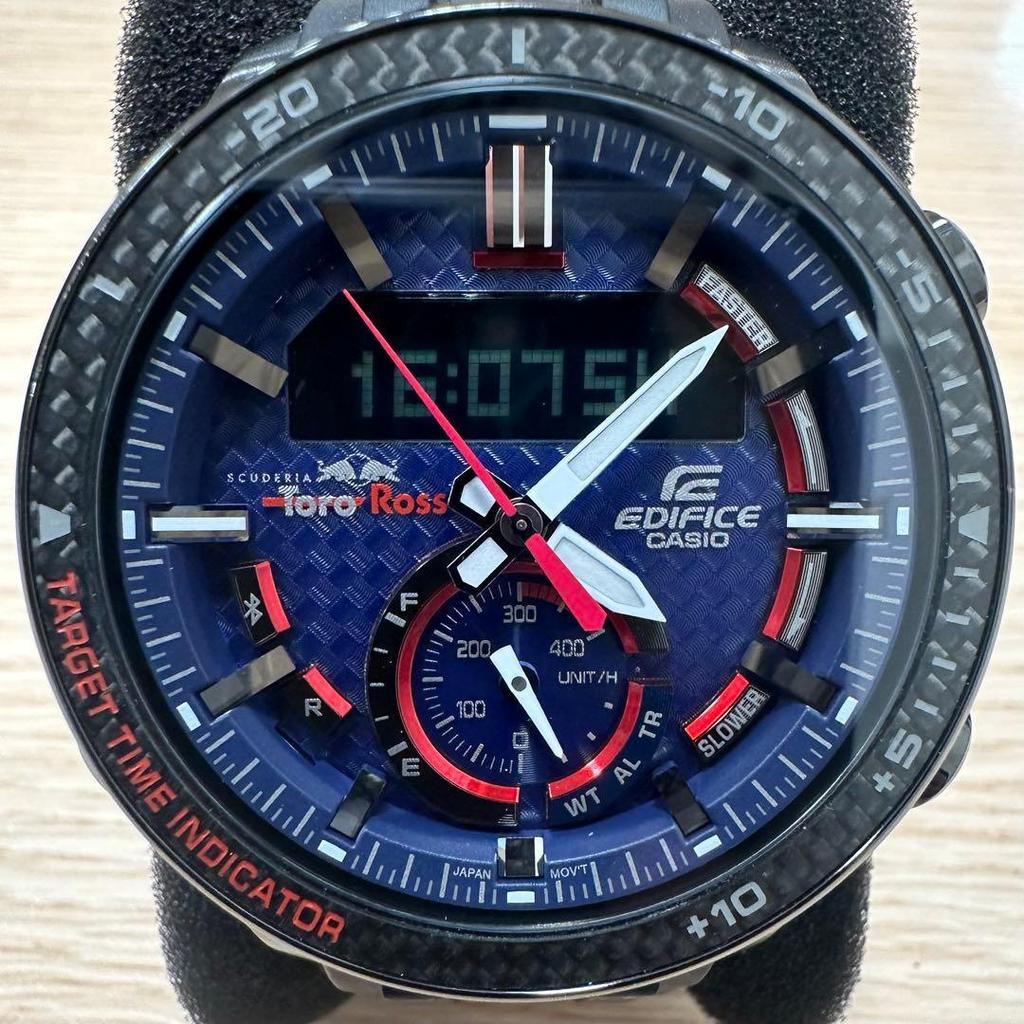 Used Casio Edifice Toro Rosso Limited Edition Watch, Working Condition