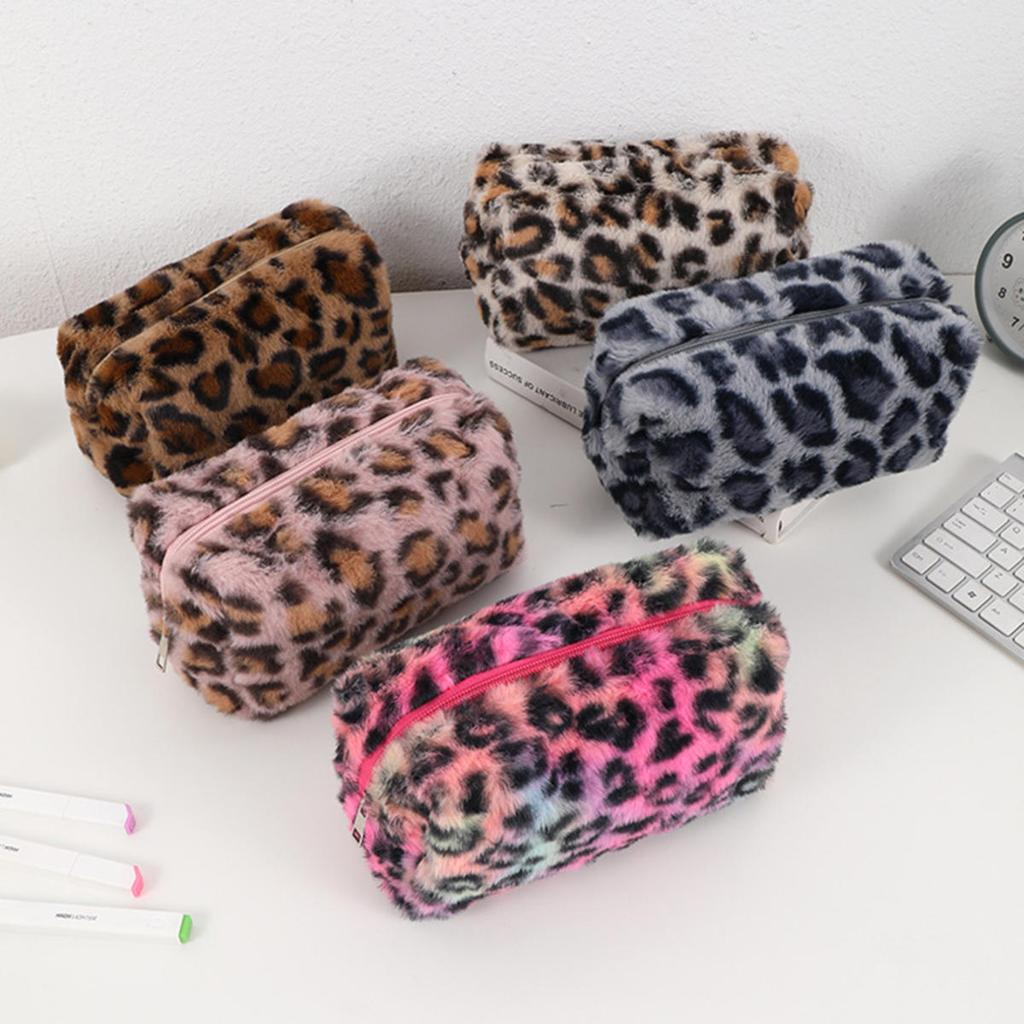 Leopard Makeup Bags for Women Soft Travel Cosmetic Bag Organizer Case Lady Girls Make Up Case Necessaries Handbags Case