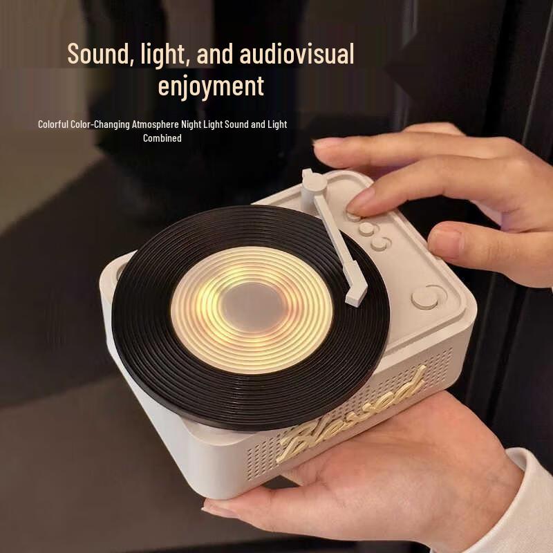 Children's Night Light Bluetooth Speaker with Dog Figurine