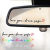 Safe Driving Rearview Mirror Sticker: Women's Love Decor
