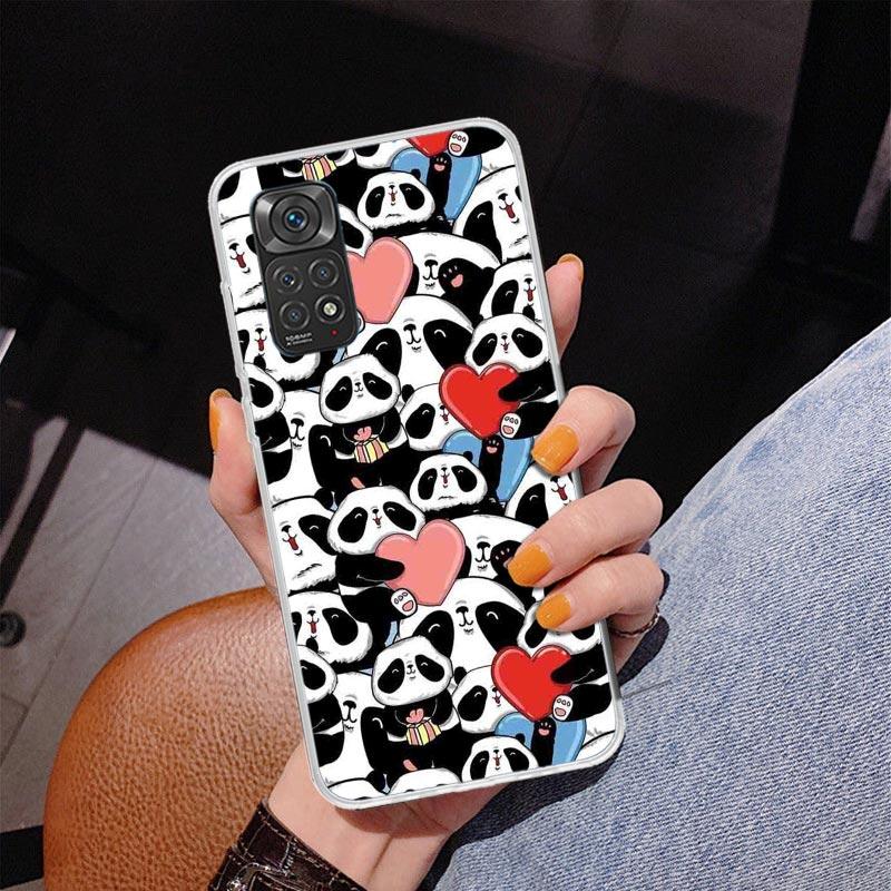 Cartoon Cute Panda Bear Phnoe Case for Phnoe Case for Xiaomi Redmi Note 15 14 14S 13 Pro Plus 12 12S 11S 11E 10S 10 11T 5G Uniqu
