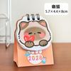 Mini Desk Calendar Foldable Spiral Bound Calendar Table Planner Thick Paper Desktop Scheduler For Home Office Daily Planning