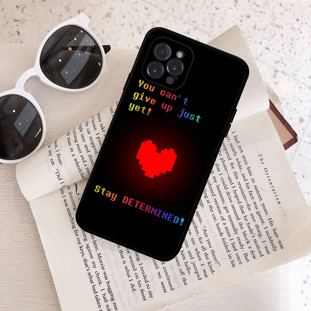 U-Undertale Game Phone Case For IPhone 17 Air 16 15 14 Plus 13 12 Mini 11 Pro Max Black Cover