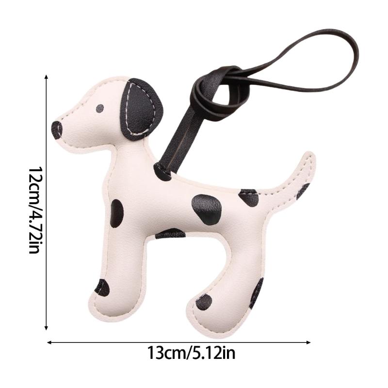 Dalmatian Print PU Leather Keychain Lightweight Lanyard For Keys Accessories Multiuse Key Holder Accessory